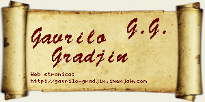 Gavrilo Građin vizit kartica
